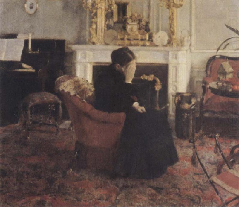 Fernand Khnopff Listingto Music by Schumann china oil painting image
